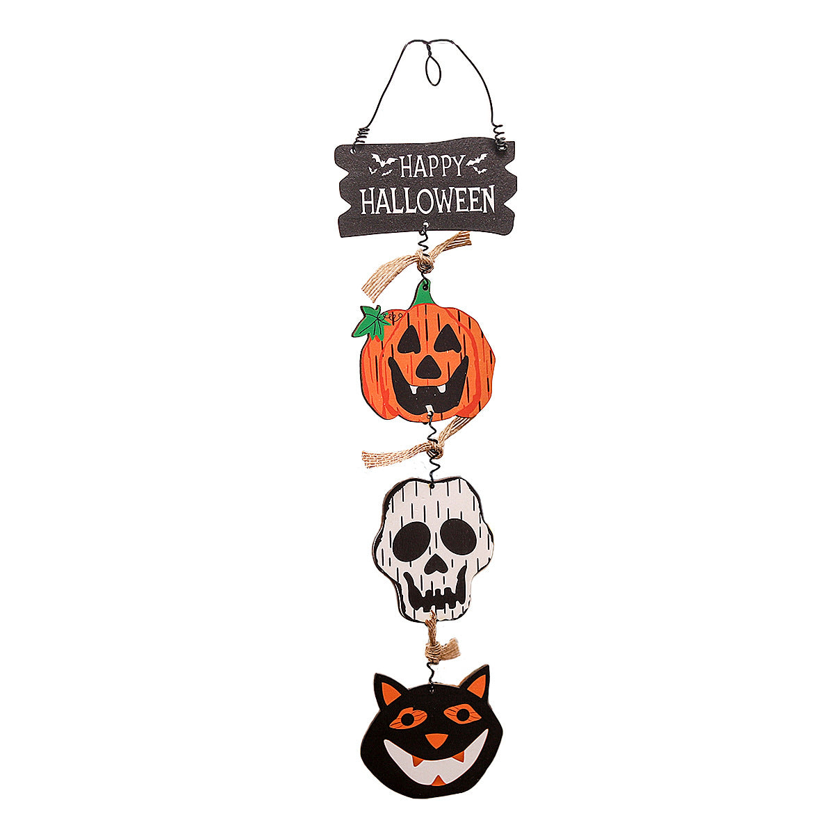 Halloween Decorations Wooden Plaque Door Hanging Pumpkin Ghost Ornament
