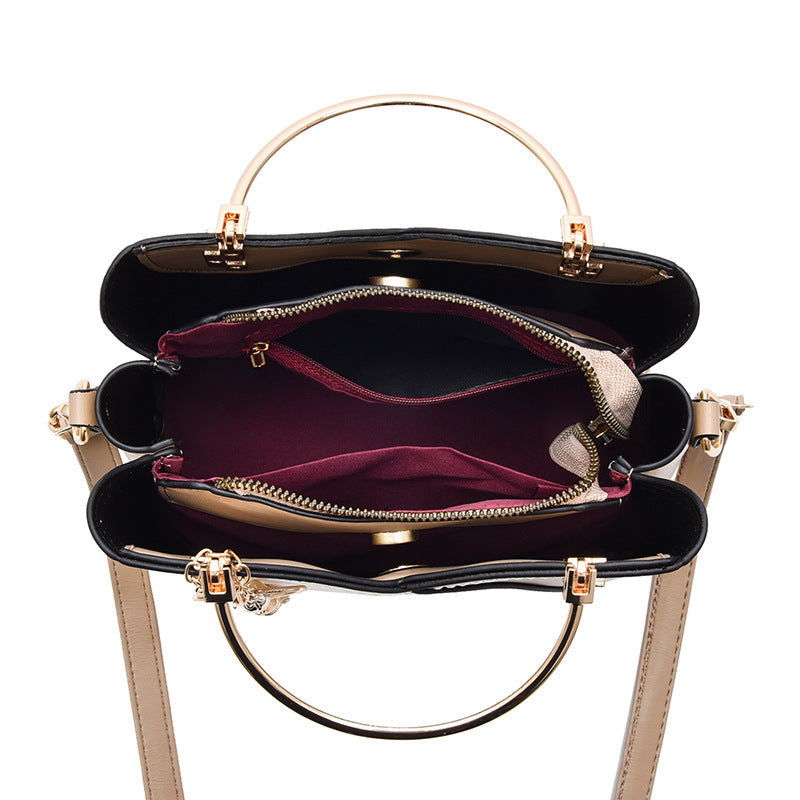 Trendy Handbag Korean Style Color Block Large Capacity