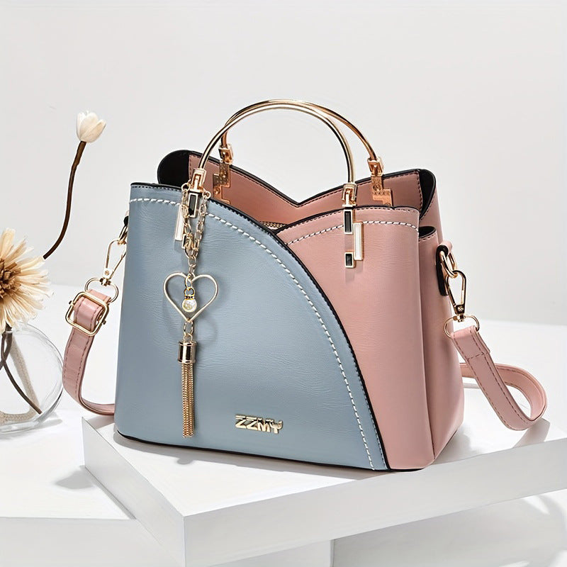 Trendy Handbag Korean Style Color Block Large Capacity