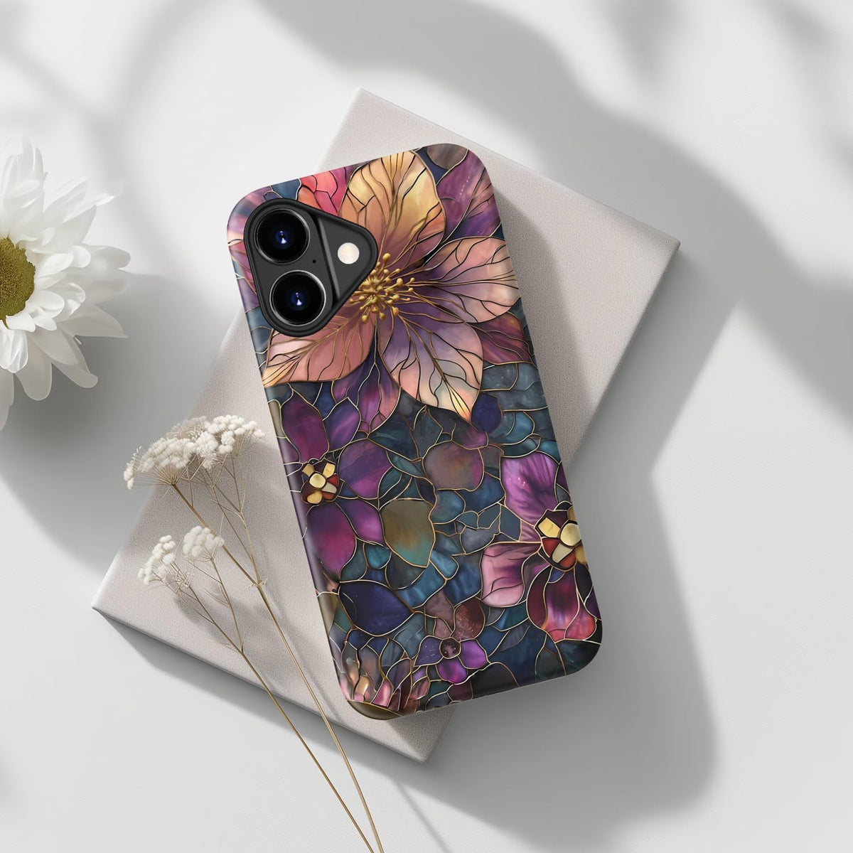 for Iphone 17 Case Cute, Preppy Trendy Floral Design