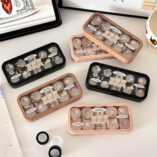 Cute Bear Contact Lens Box with Mirror