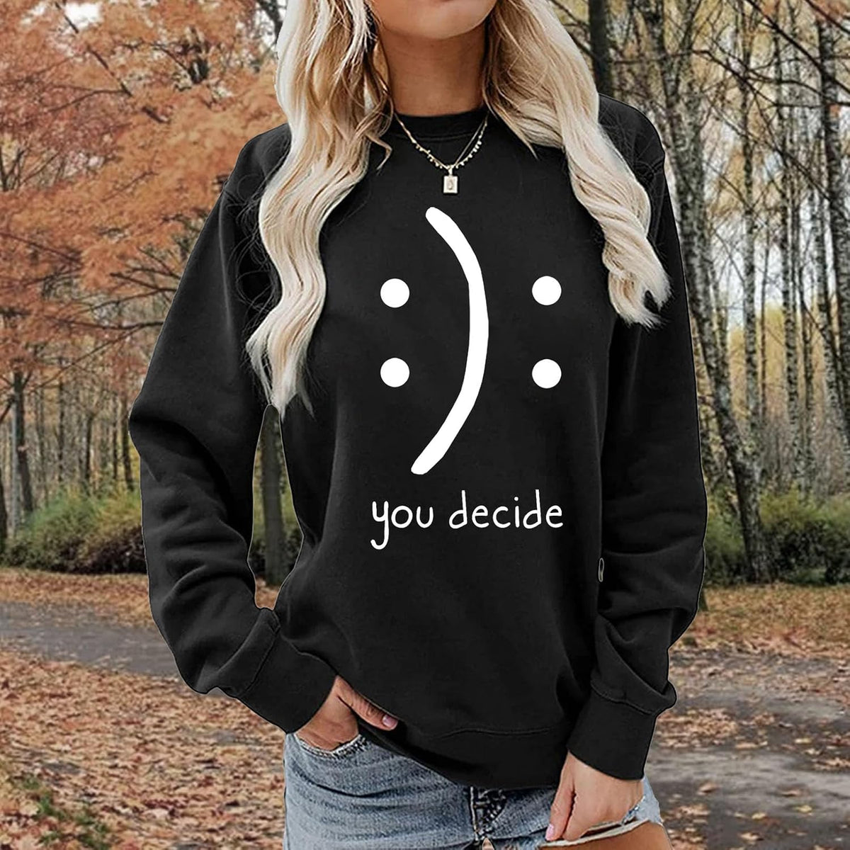 Women round Neck Sweaters Graphic Cute Pullover Long Sleeve Funny Sweatshirts