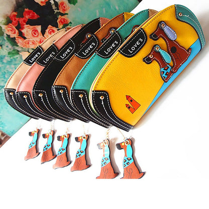 LY.SHARK Cartoon dog women purse bag designer wallets famous brand women wallet long money clip dollar price zipper coin pockets