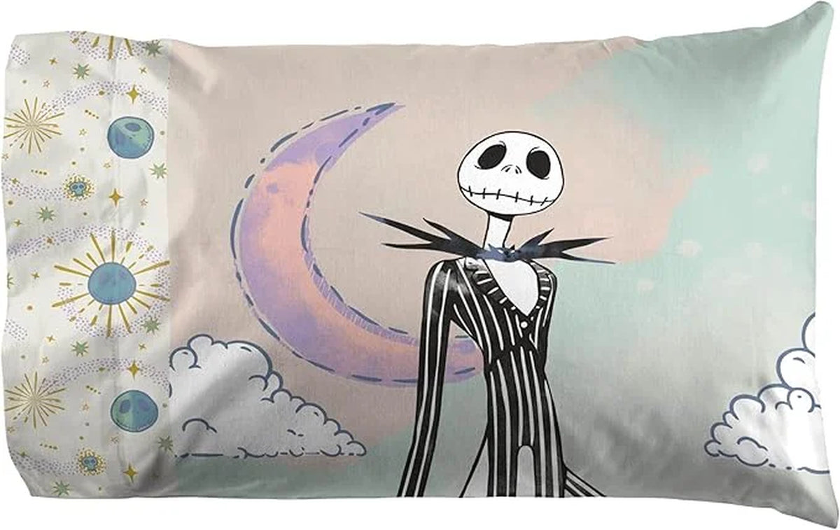 Nightmare before Christmas Forever & Always 3 Piece Twin Size Sheet Set - Disney Halloween Bedding