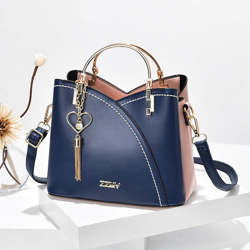 Trendy Handbag Korean Style Color Block Large Capacity