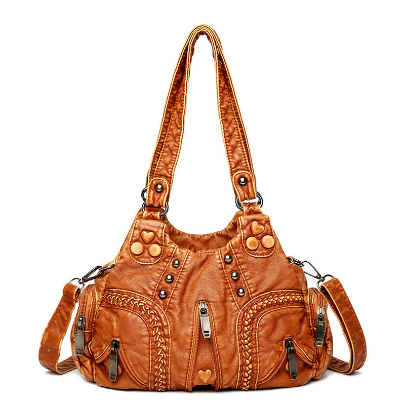 Vintage women's handbag large capacity single shoulder crossbody bag