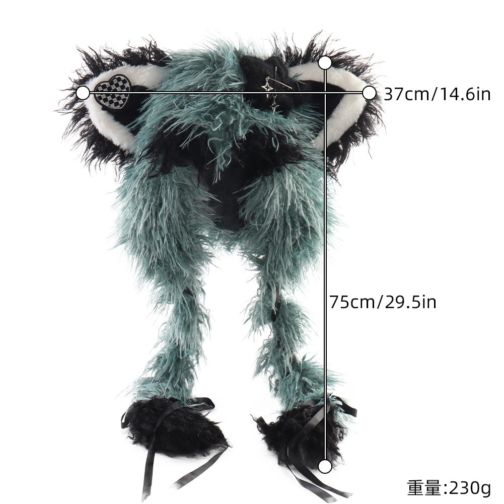 Original Fluffy Cat Ear Hat Lolita Spiky Star Braided Hair Hat