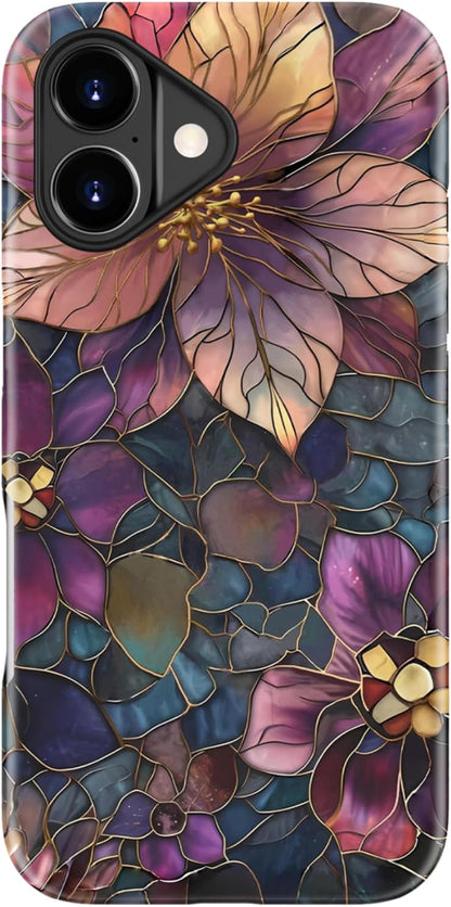for Iphone 17 Case Cute, Preppy Trendy Floral Design