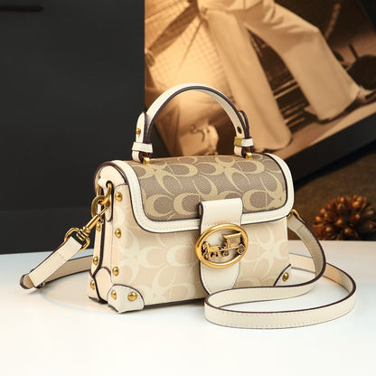 Leather Small Square Bag for Women