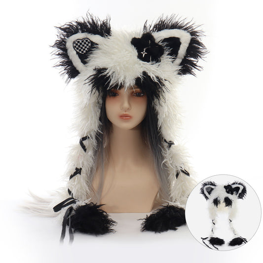 Original Fluffy Cat Ear Hat Lolita Spiky Star Braided Hair Hat
