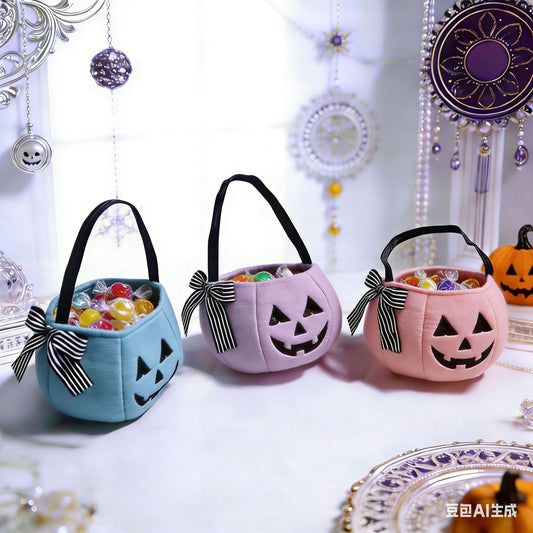 Halloween Handheld Bow Embroidered Candy Bag