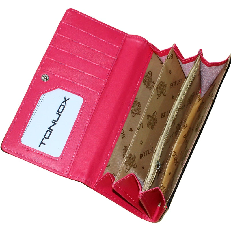 Women Wallets Soft PU Leather Cute Cats Hasp Lady Purses Wallet Cards ID Holder Moneybags Women Long Clutch Coin Purse Burse