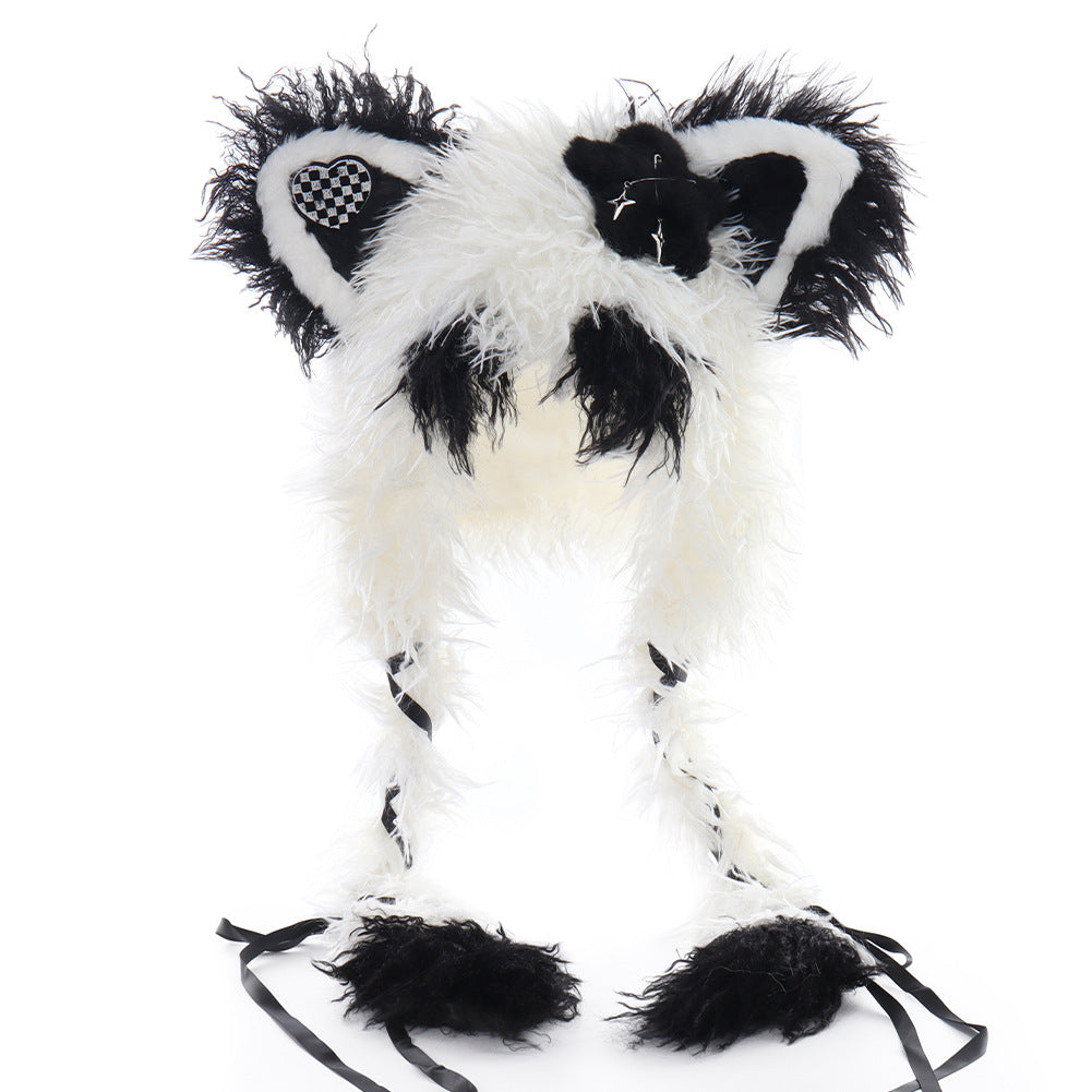 Original Fluffy Cat Ear Hat Lolita Spiky Star Braided Hair Hat