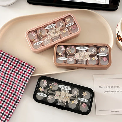 Cute Bear Contact Lens Box with Mirror