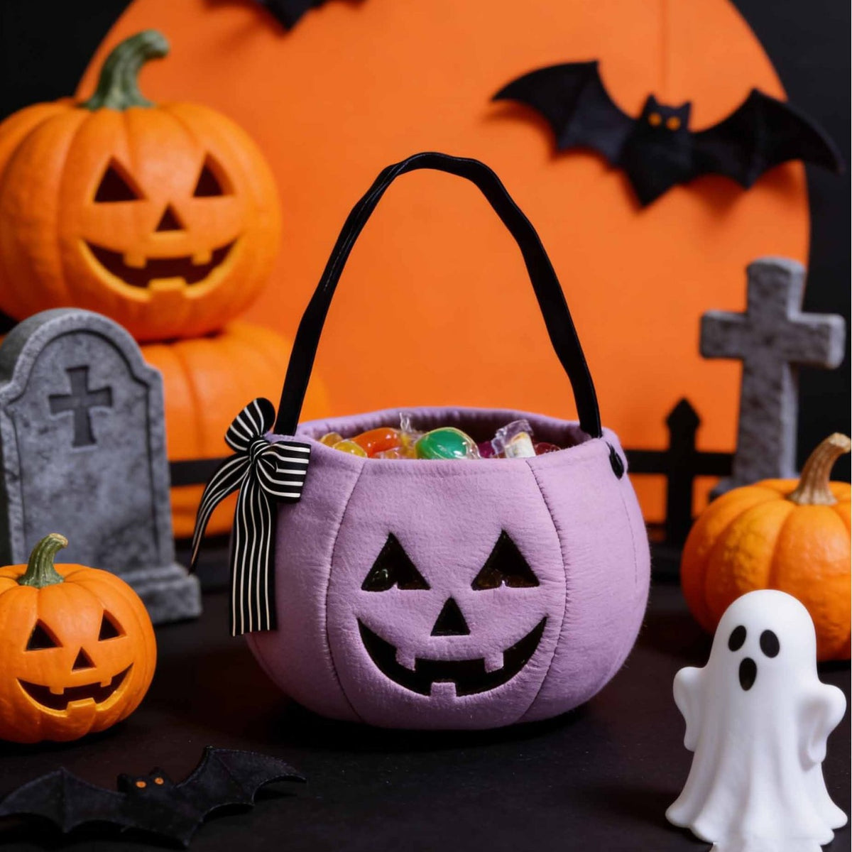 Halloween Handheld Bow Embroidered Candy Bag