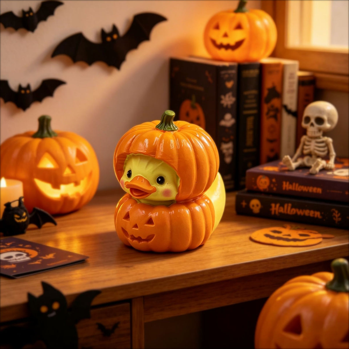 Halloween Creative Home Decor Cartoon Cute Desk Decoration Pumpkin Duck