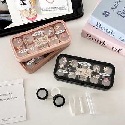 Cute Bear Contact Lens Box with Mirror