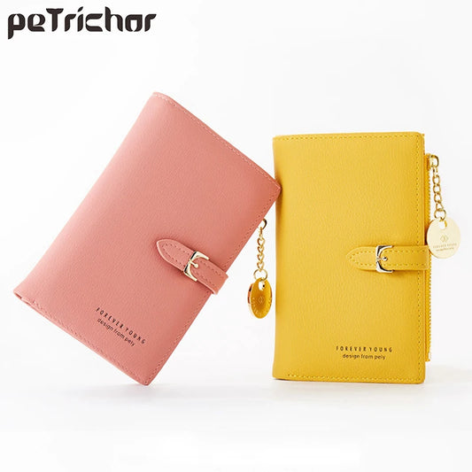 Luxury Leather Short Women Wallet Many Department