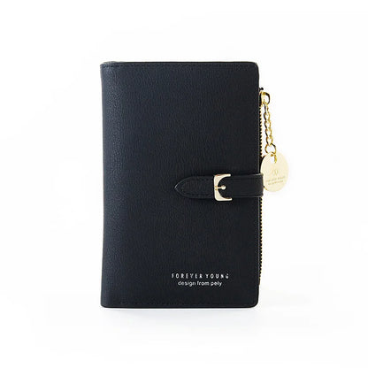 Luxury Leather Short Women Wallet Many Department