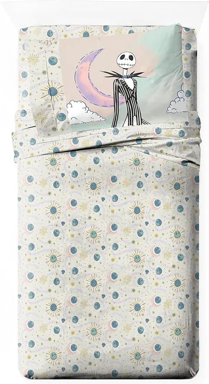 Nightmare before Christmas Forever & Always 3 Piece Twin Size Sheet Set - Disney Halloween Bedding