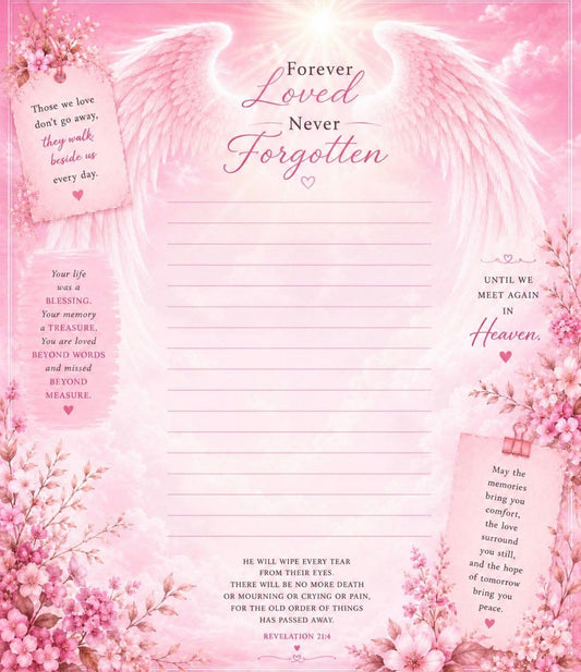 Forever Loved Never Forgotten, Journal Page, Digital product