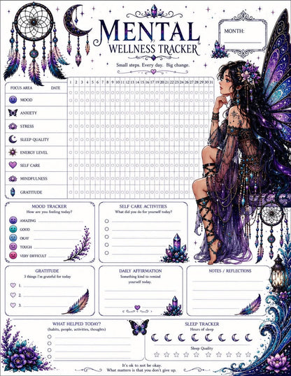 Crystal Waters Wellness Planner Digital product